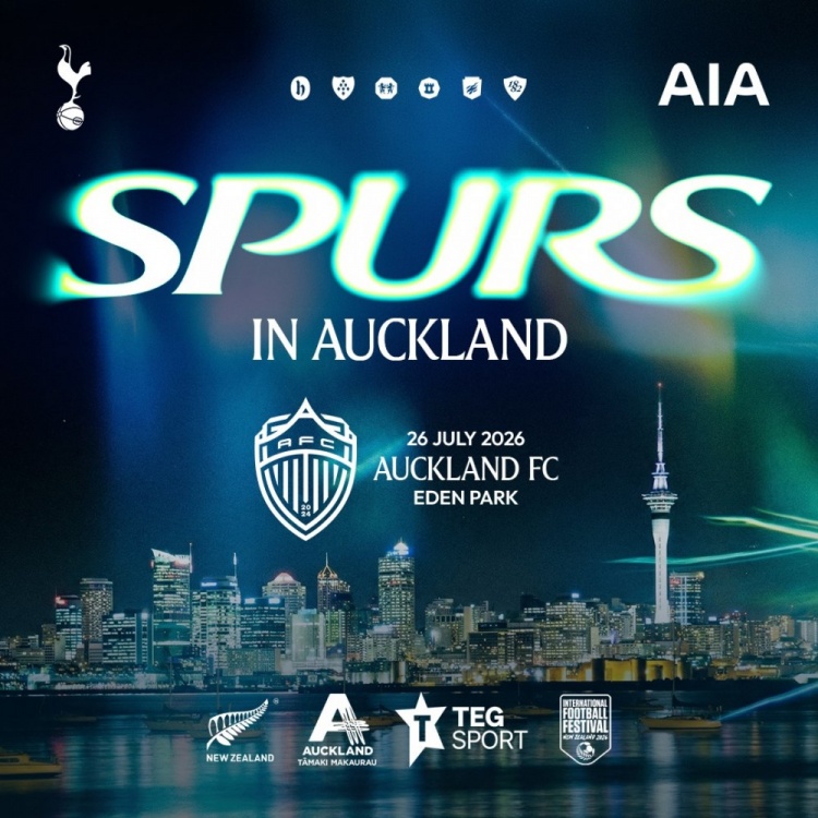 热刺季前行程确认 7月26日新西兰对阵奥克兰FC