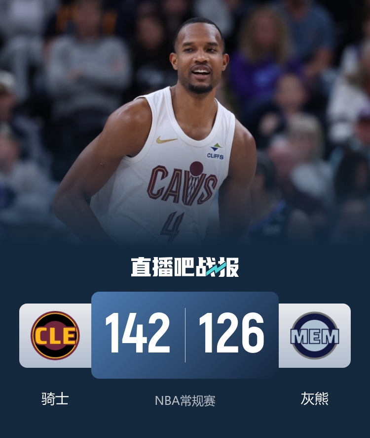 骑士17分逆转灰熊取50胜 莫布里24分 灰熊29记三分平历史纪录 骑士17分逆转灰熊取50胜 莫布里24分 灰熊29记三分平历史纪录