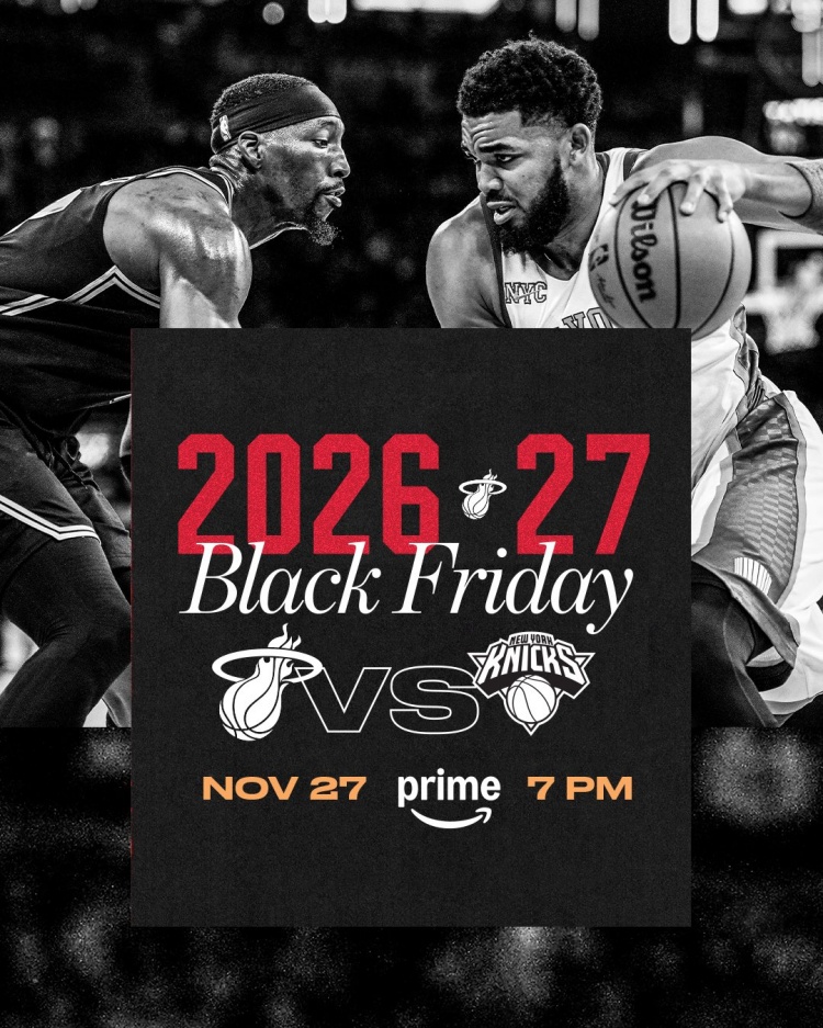 热火官宣NBA杯赛程：11月28日迎战卫冕冠军尼克斯