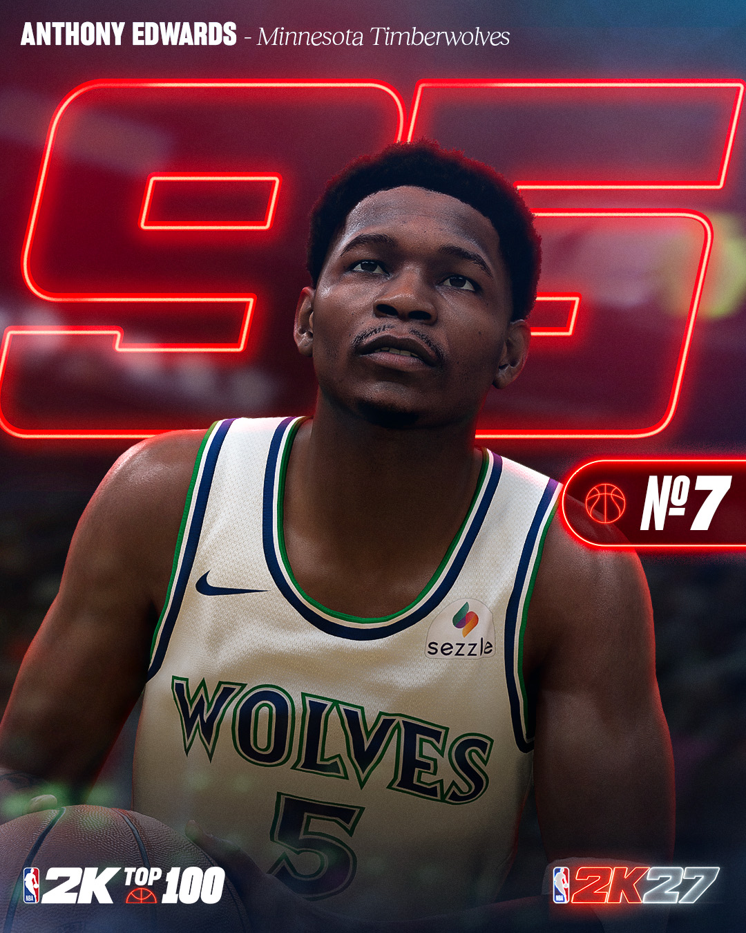 2K27能力值前十：SGA文班约基奇并列97 东契奇布伦森96