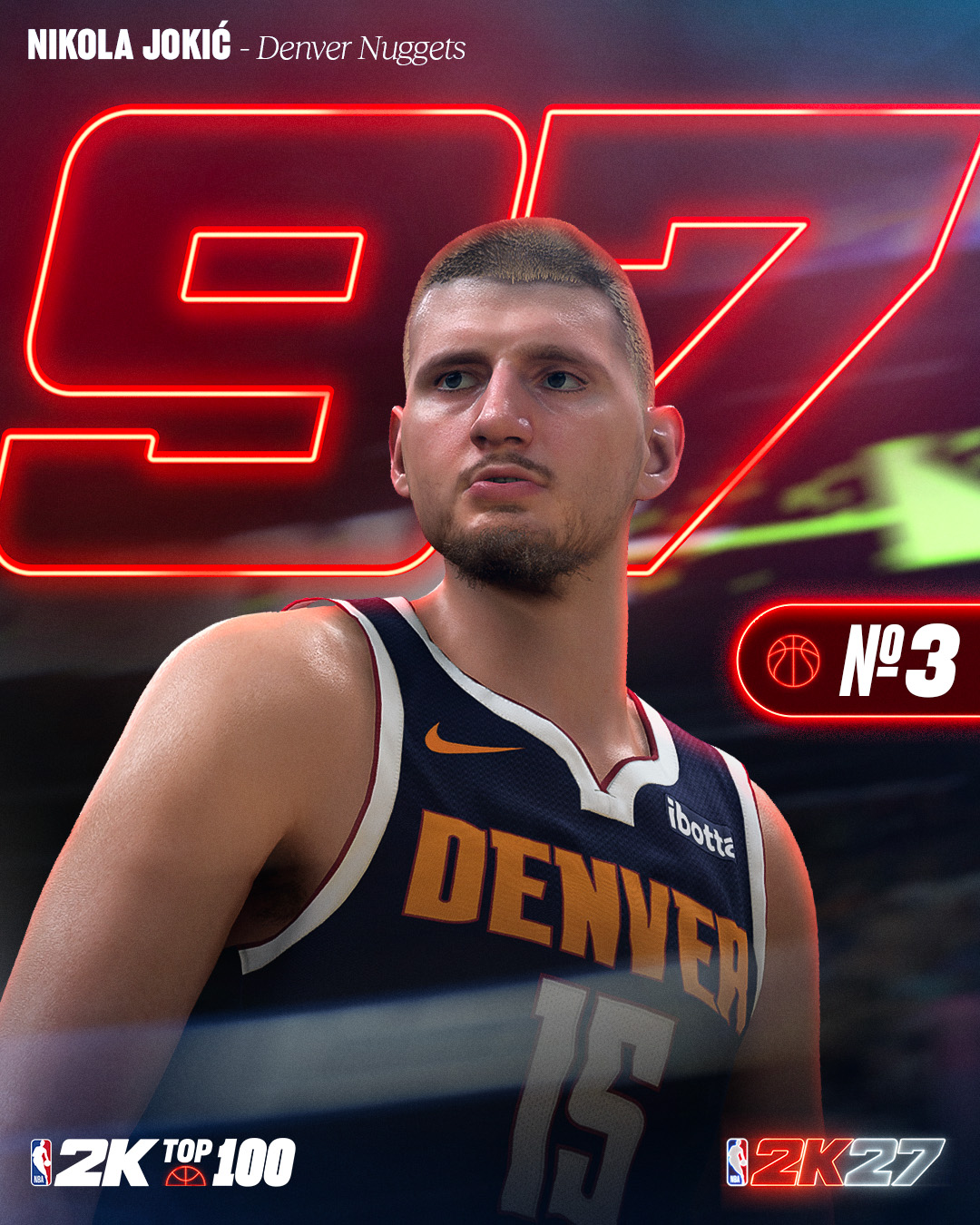 2K27能力值前十：SGA文班约基奇并列97 东契奇布伦森96