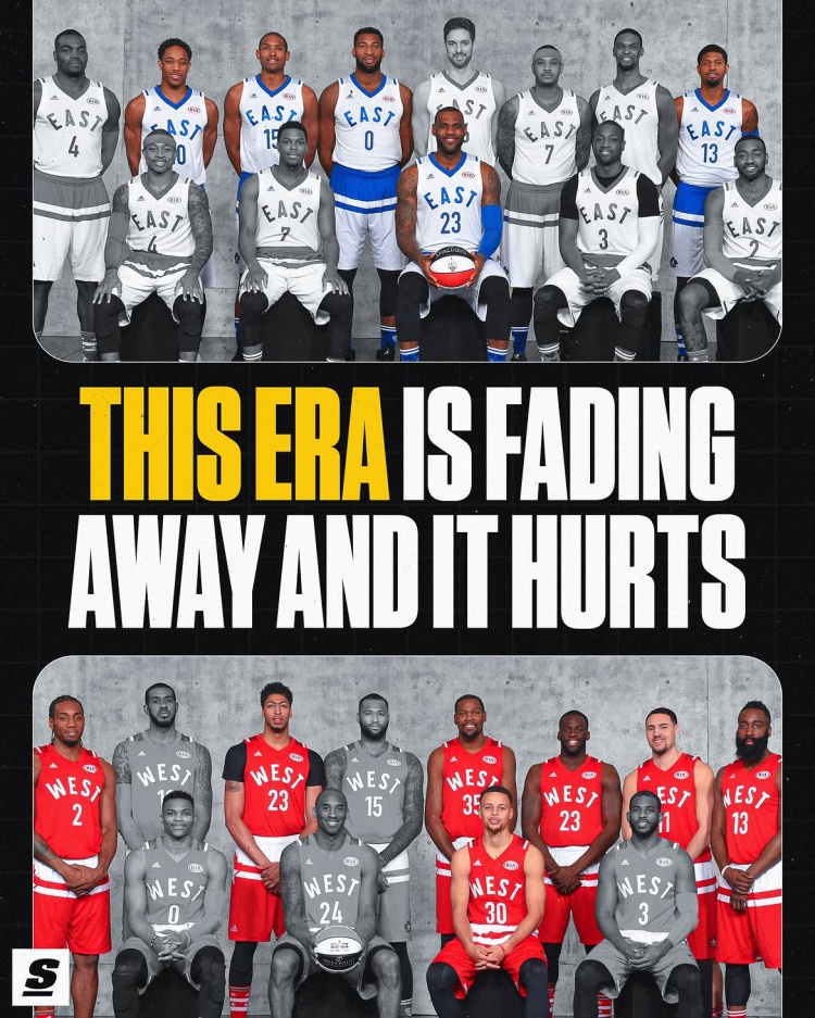 2016全明星正赛阵容13人退役 詹杜库领衔12人仍在NBA