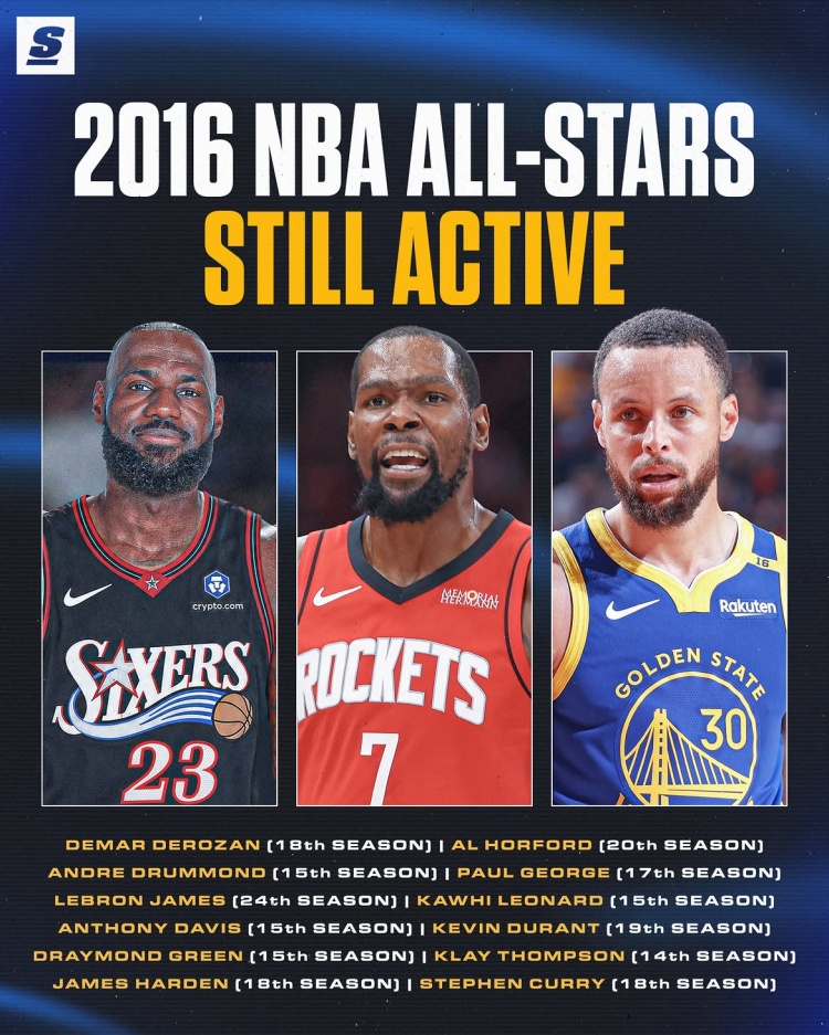 2016全明星正赛阵容13人退役 詹杜库领衔12人仍在NBA 2016全明星正赛阵容13人退役 詹杜库领衔12人仍在NBA