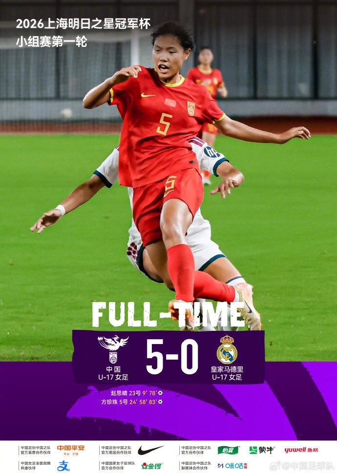 0-5惨败中国女足U17！媒体人：这支皇马女足U17基本就是U19的班底